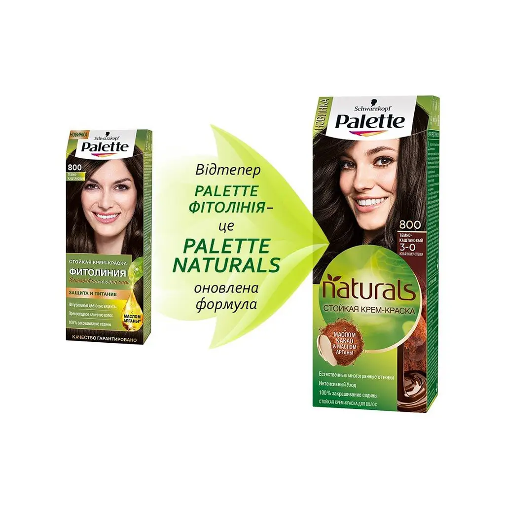 Краска для волос Palette Фитолиния 800 Темно-каштановый, 110 мл - фото 3