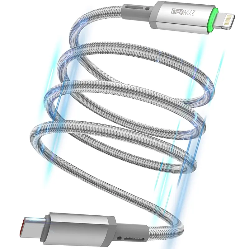 Дата кабель WIWU C083 Maglink Type-C to Lightning 27W 1 м Grey - фото 4