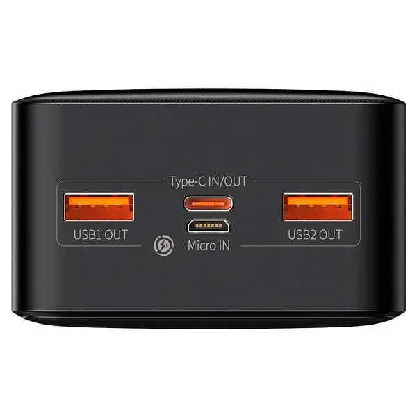 Портативний Акумулятор Power Bank Baseus 20000 mAh 15W Чорний (Оригінал) - фото 4