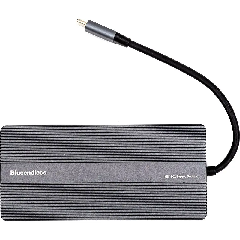 USB-хаб Blueendless USB Type-C 12-в-1 Сірий (CA913886) - фото 2