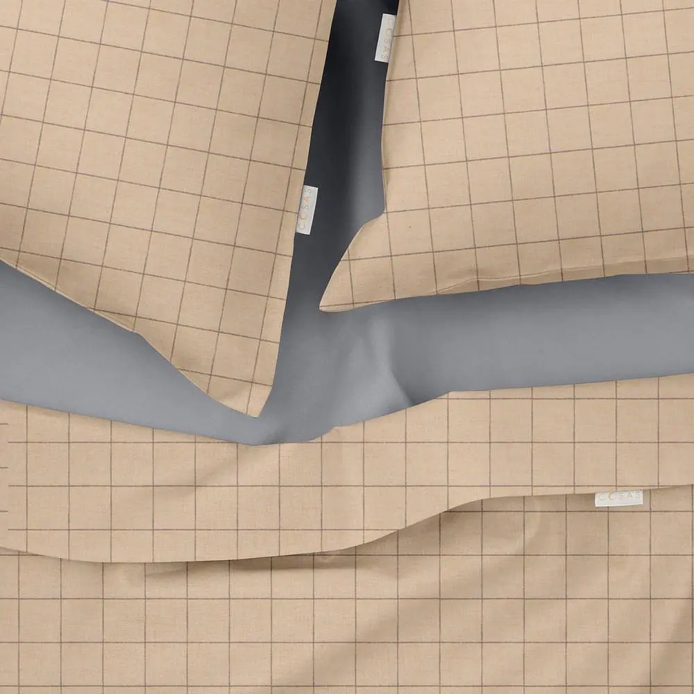 Підковдра євро Cosas Beige Geometry 200х220 см (CellAshbeige_200q) - фото 4