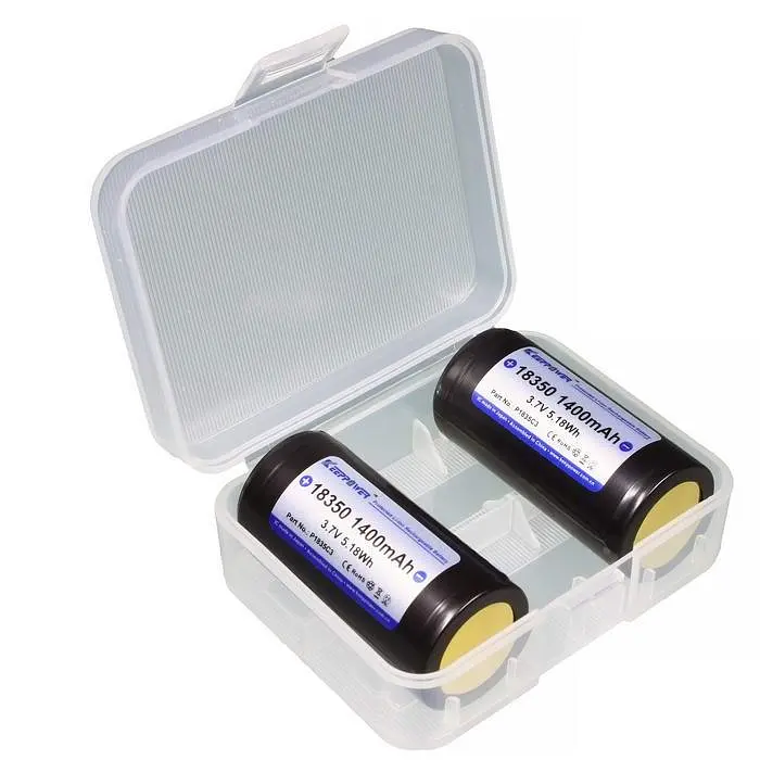 Акумулятор 18350 Keeppower P1835C3 1400 mAh (Чорний) - фото 4