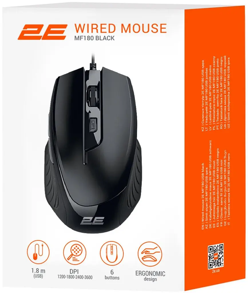 USB миша 2E MF180 black UA (2E-MF180UB) - фото 3