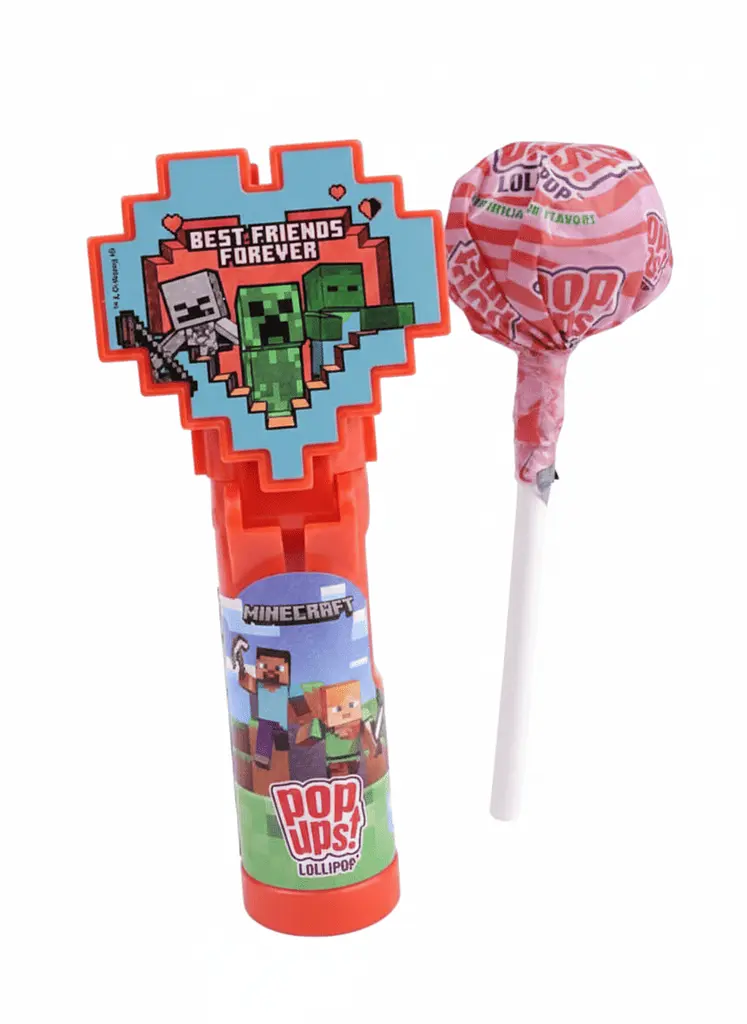 Льодяники на паличці Pop Ups Minecraft Friendship Exchange Mini Lollipop 12шт, 96г - фото 3