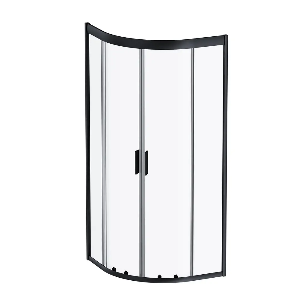 Душова кабіна AM.PM Gem 1/4 Round 80x80 см без піддону black W90UG-401-8080-BT
