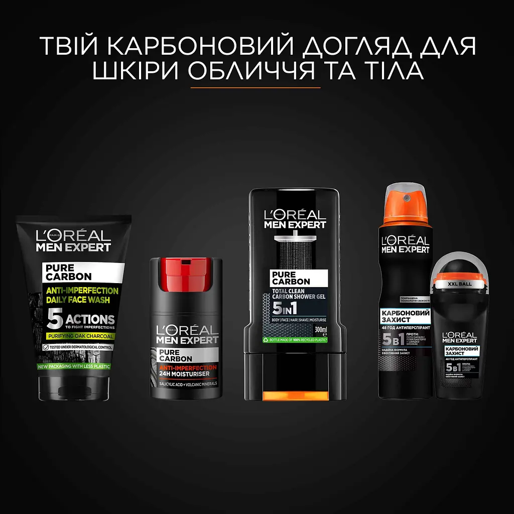 Гель для душа L'Oreal Paris Men Expert Total Clean 5 в 1 300 мл - фото 3