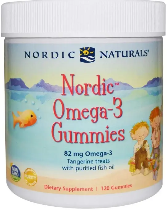Риб'ячий жир для дітей Nordic Naturals Omega-3 Gummies 82 мг 120 желе конф мандарин