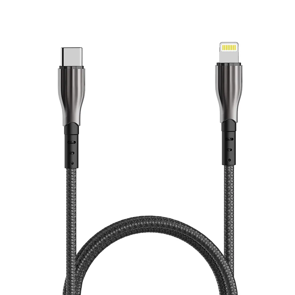 Кабель Aspor A110 Quick Charge Type-C – Lightning 3A/20W/1м- чорний - фото 3