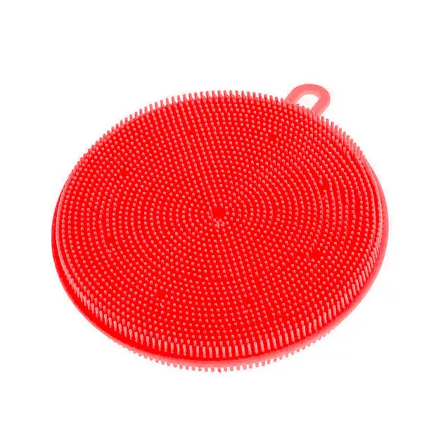 Губка мочалка прихватка для посуду силіконова Better Sponge 4 в 1, Kitchen Master Червоний 85754