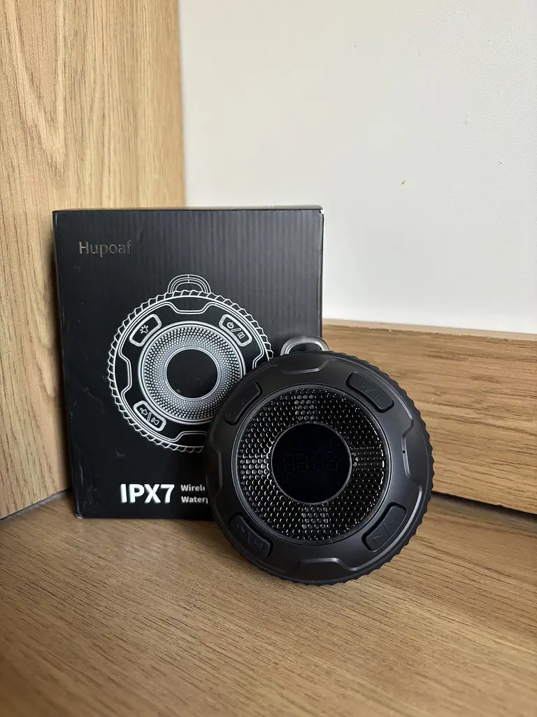 Водонепроникна Bluetooth колонка Hupoaf S5 IPX7 для душу пляжу кемпінгу подорожей з підсвіткою та дисплеєм часу (SKU-033) - фото 8