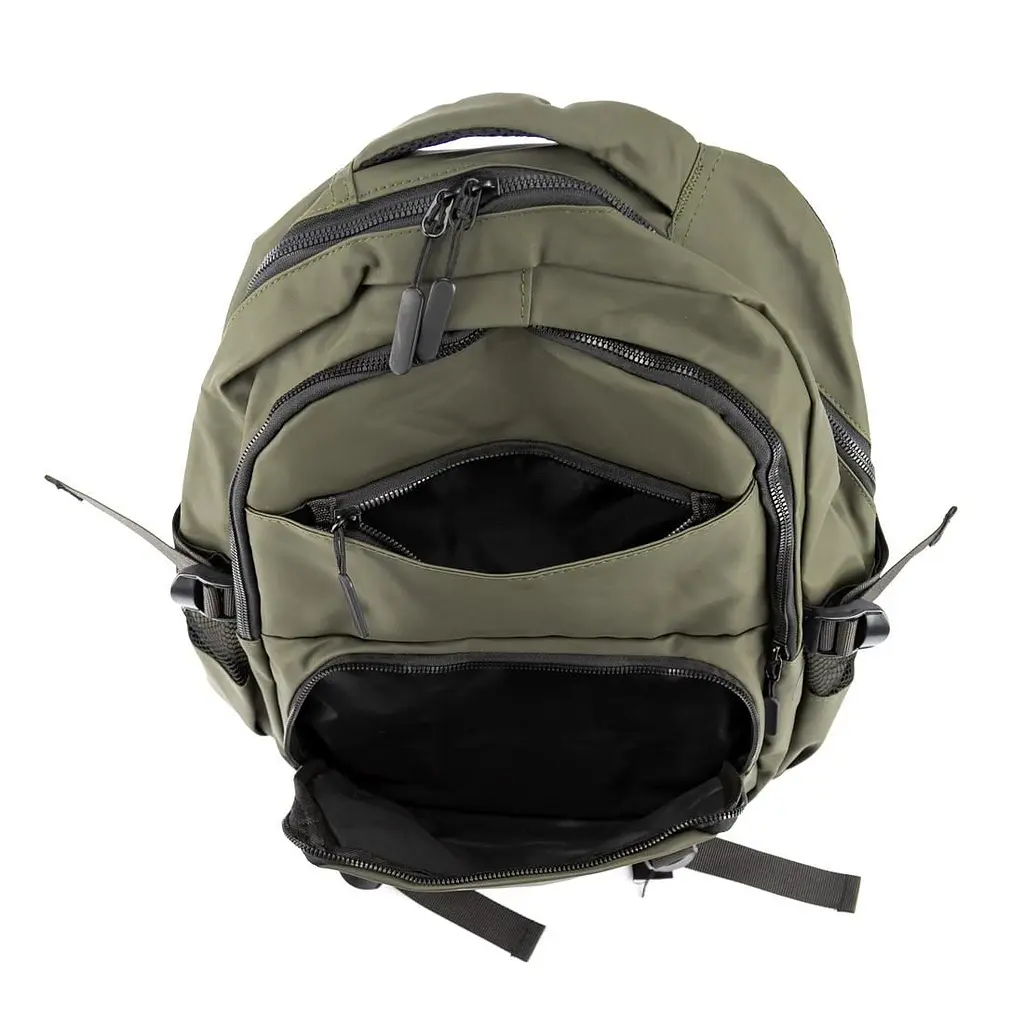 Місткий текстильний рюкзак кольору хакі Confident ANT02-6656H - фото 7