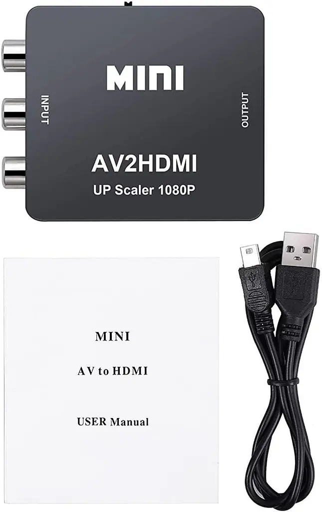 Конвертер QGECEN AV RCA в HDMI 720P/1080P для DVD, PS2, VCR, Wii - фото 2