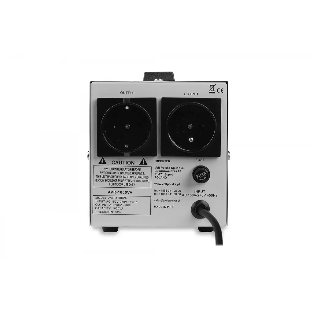 Стабилизатор напряжения AVR Volt Polska 1000VA 8-11% - фото 6