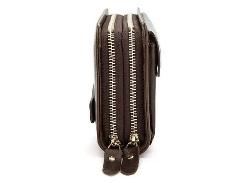 Чоловіча шкіряна барсетка Vintage 11х21,5х2,5 см acs0015220 - фото 4