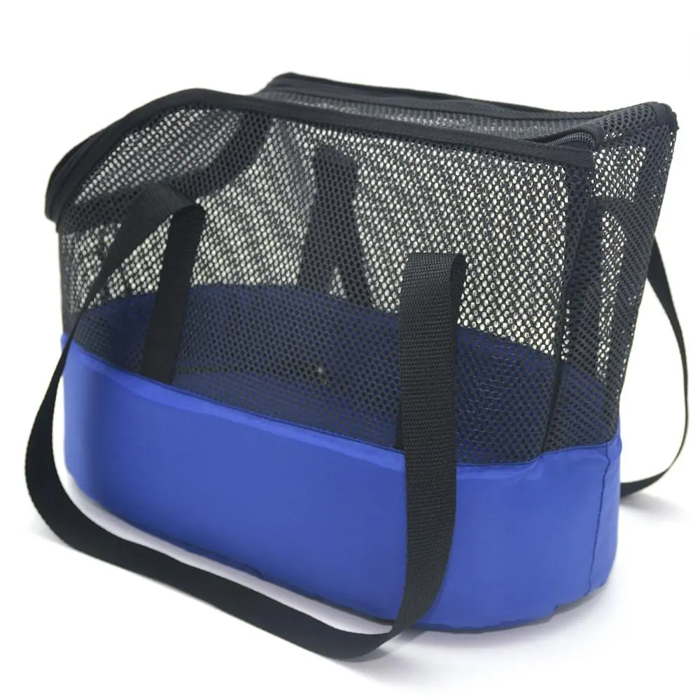 Сумка переноска для животных Zoo-hunt Лето синее №0 22.5х32.5х28 см - фото 3