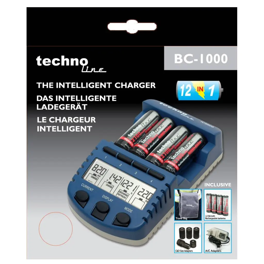 Зарядний пристрій Technoline BC1000 SET + акумулятори (BC1000) - фото 4