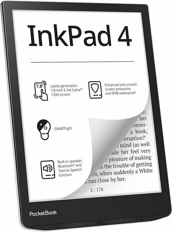 Электронная книга PocketBook 743G InkPad 4 Stundust Silver (PB743G-U-CIS) - фото 2