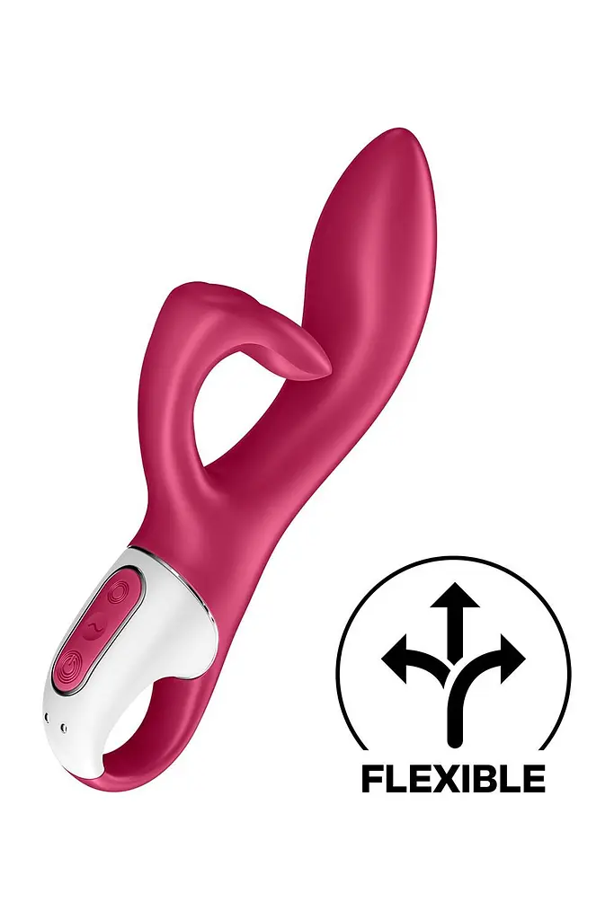 Вібратор-кролик із потрійним відростком Satisfyer Embrace me Berry, 2 мотори, діаметр 3,6 см - фото 3