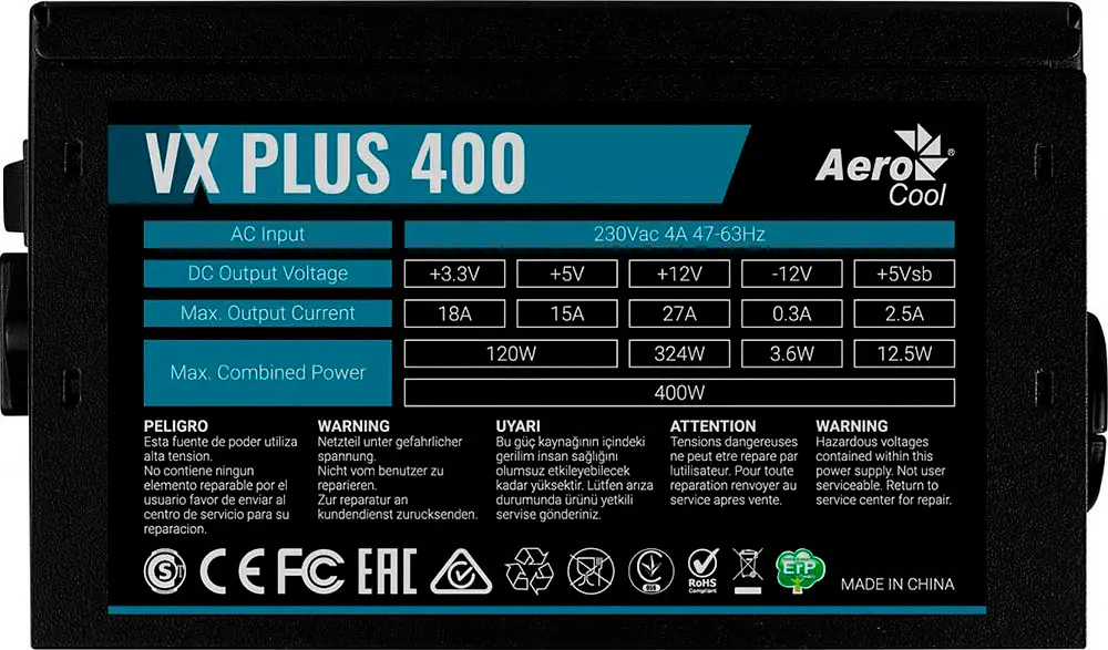 Блок питания AeroCool VX Plus 400 400W [ACPN-VS40NEY.11] [100082] - фото 4