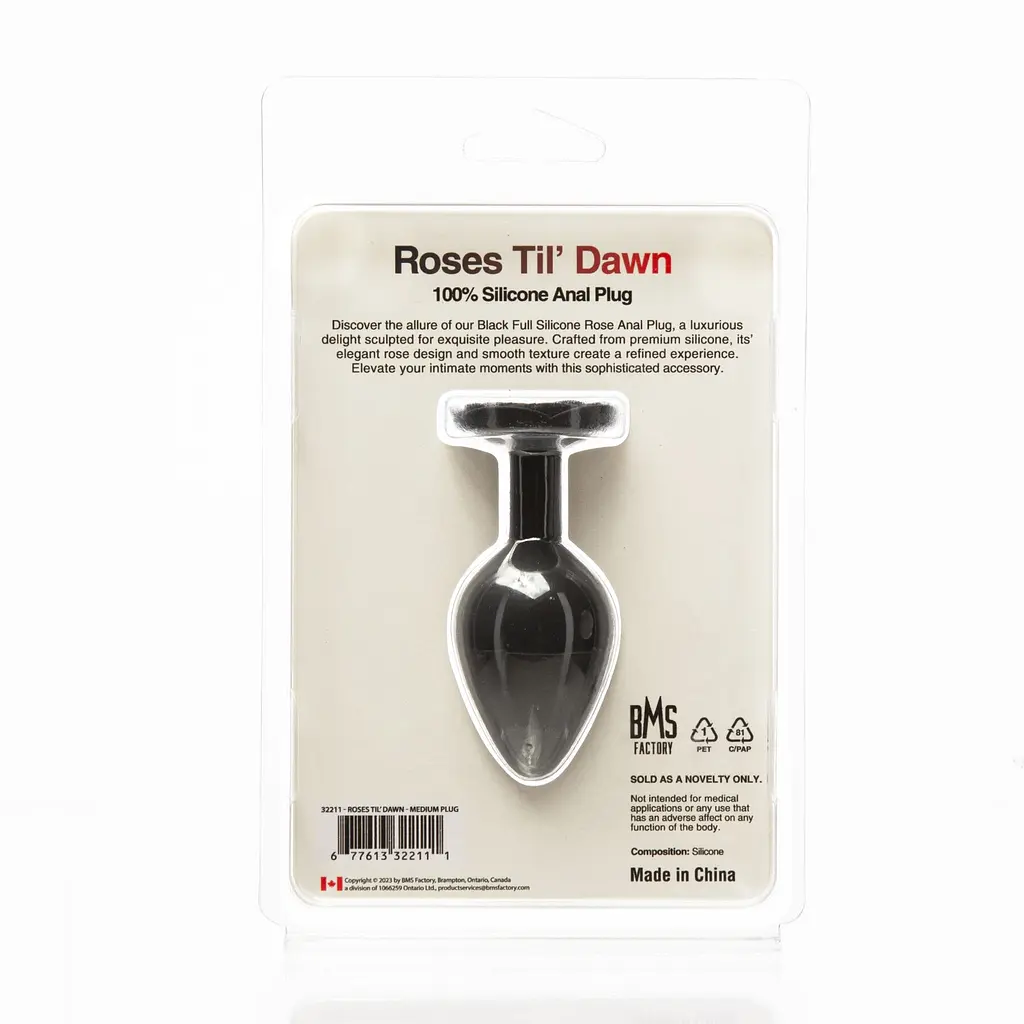 Анальна пробка Roses Til Dawn Silicone Anal Plug Medium BMS Factory SX3148 104333 - фото 2