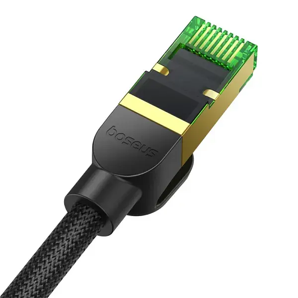 Кабель Baseus High Speed ​​CAT8 40 Gigabit Ethernet Cable (Braided Cable) 10m B0013320C111-07 Black - фото 4