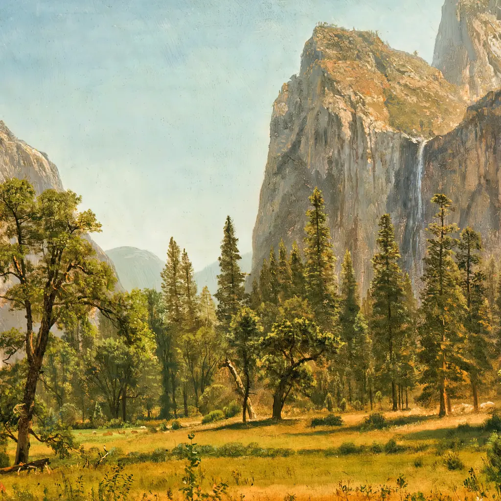 Інтер'єрна картина Водоспад Брайдл-Вейл, Альберт Бірштадт, Albert Bierstadt, репродукція картини, 60×80 см (id7007) - фото 7