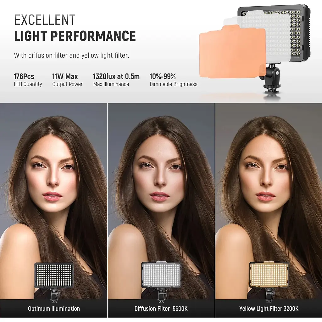 Накамерный свет Neewer PT-176S Battery and Charger [110709] - фото 7