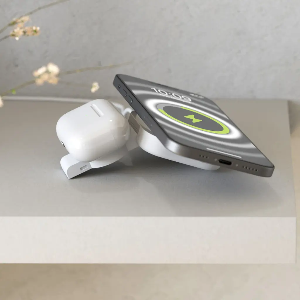 Бездротовий зарядний пристрій Zens MagSafe + Watch Travel Charger White (ZEDC24W/00) - фото 6