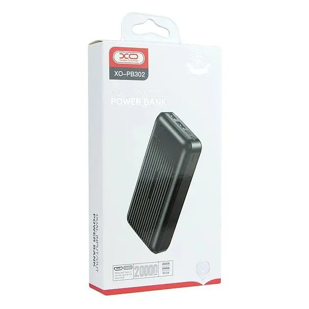 Портативний акумулятор XO PB302 20000 mAh чорний - фото 3