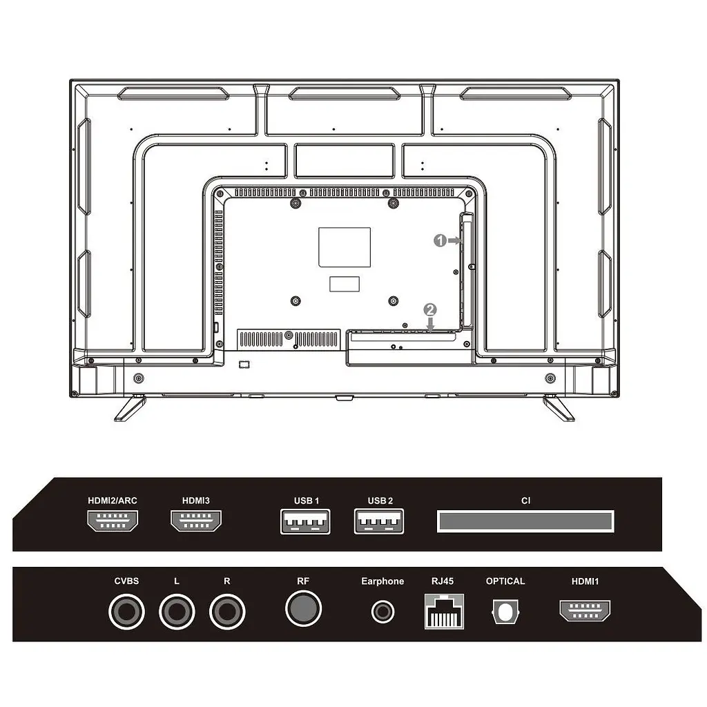 Телевизор Mystery TV 55 MTV-5560UDT2 4K/Android 11/DVB-T2/2xUSB 2.0/3хHDMI/CI-слот/Wi-Fi/Black - фото 3