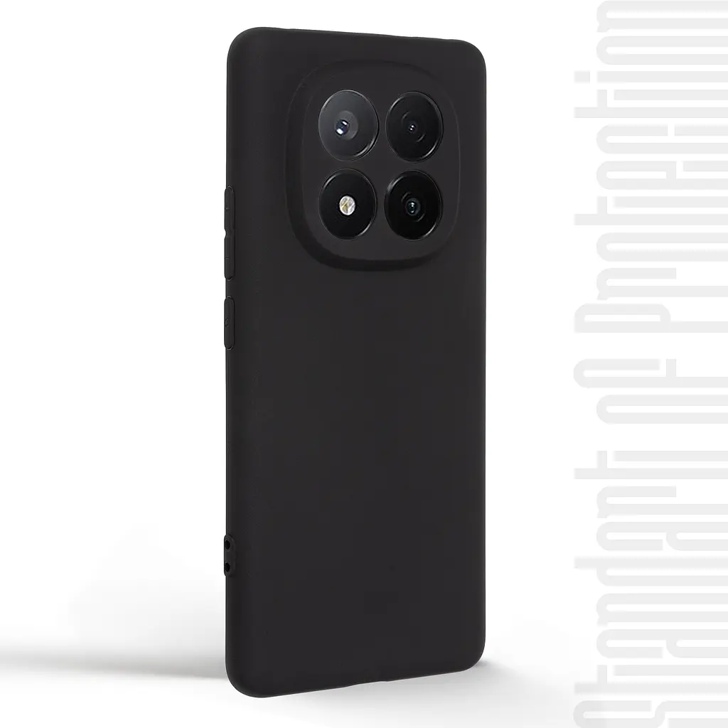 Чехол-накладка для смартфона Xiaomi Redmi Note 14 Pro+ 5G, противоударный, силиконовый, термополиуретановый (ТПУ), с защитой камеры и корпуса, черный, защита всего корпуса, ArmorStandart (ARM79731) - фото 2