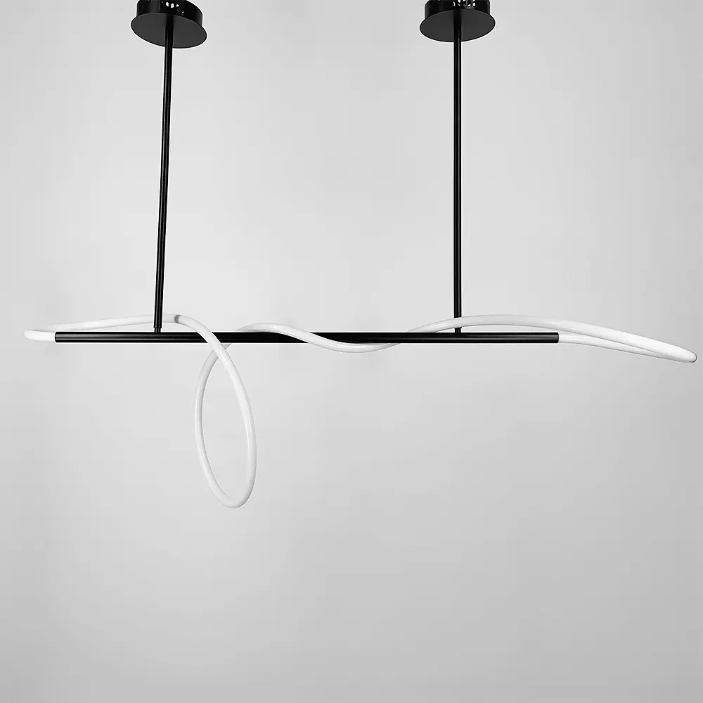 Черная удлиненная люстра ELISION с гибкой LED лентой Line.F Длина 120 см - фото 3