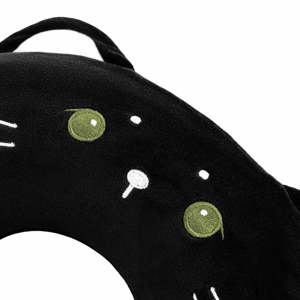 Подушка для шиї ARDESTO Travel Black Cat, 30х30см, чорний (ART3033NEP) - фото 4