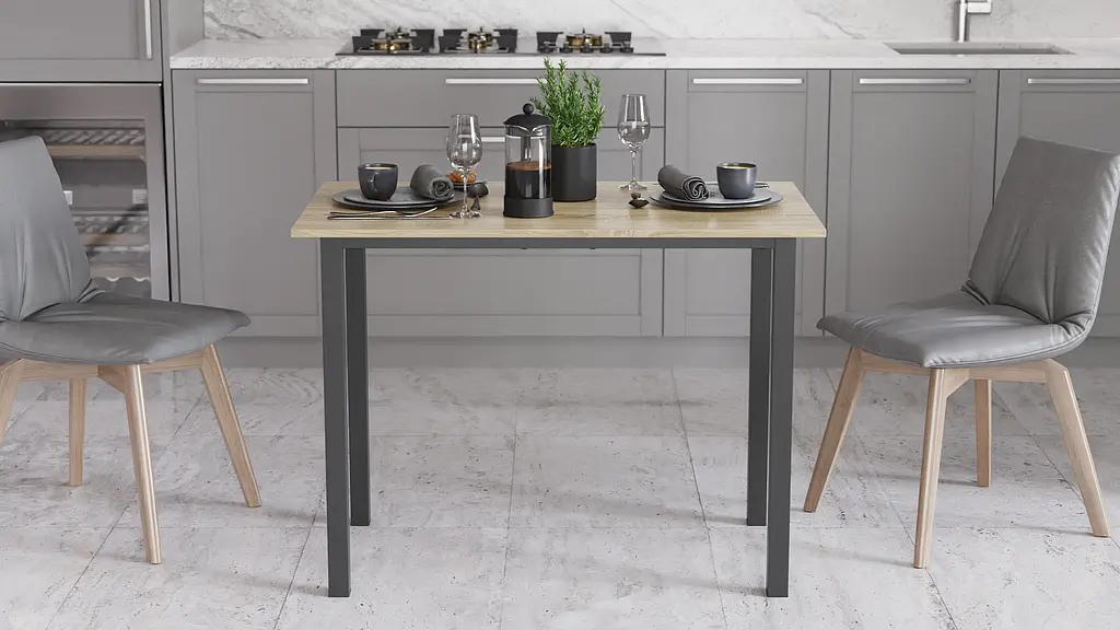 Стіл універсальний Knap Ferrum-decor 750x1400x600 Чорний метал ДСП Дуб Сонома 16 мм (FRD-106357) - фото 2