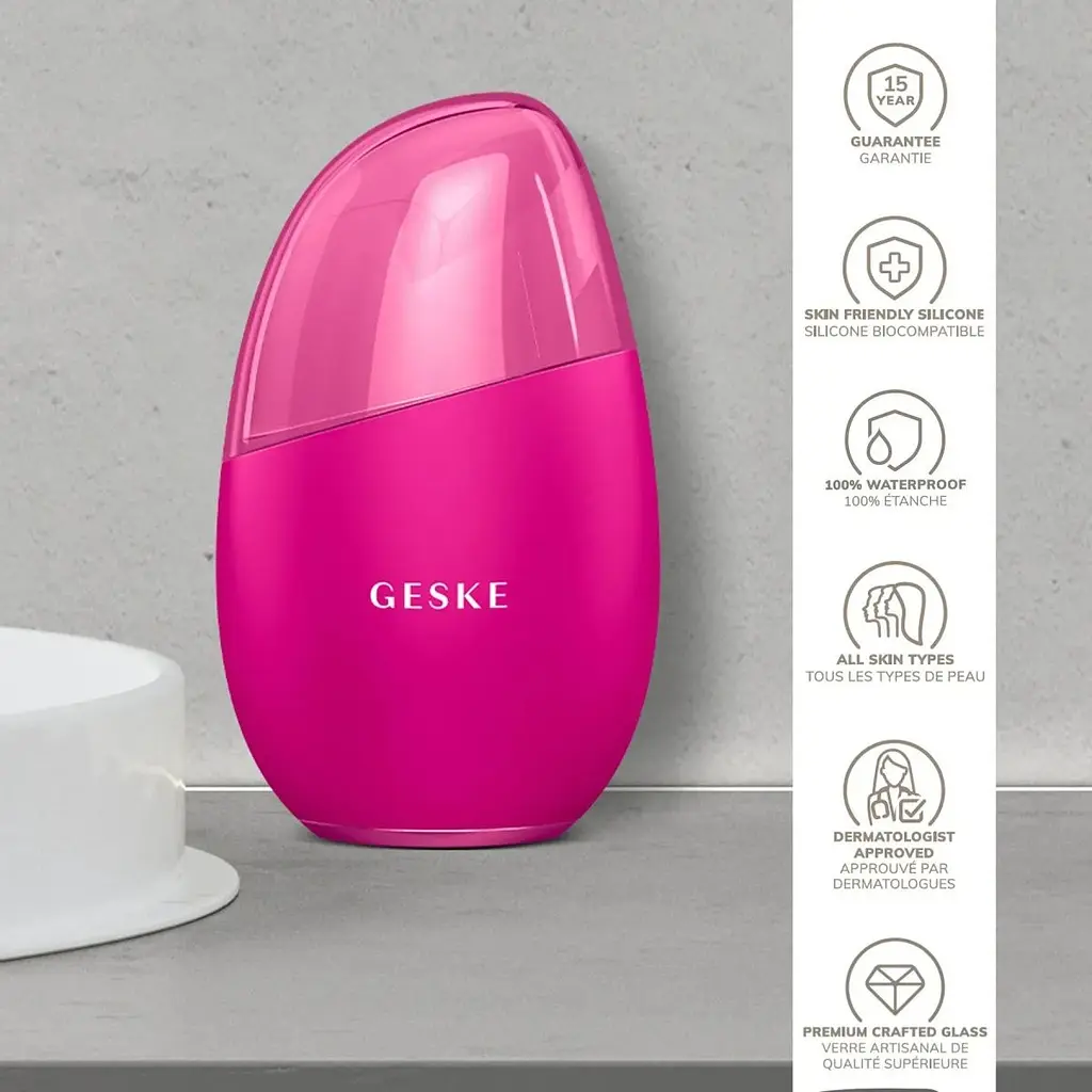 Масажер для обличчя GESKE Cool & Warm Eye and Face Massager 7в1 Magenta (HB0289) [176771] - фото 5