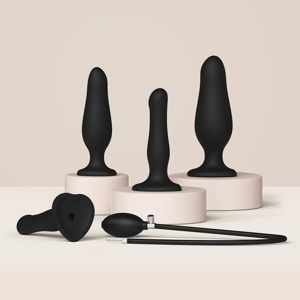 Надувний фалоімітатор Strap-On-Me INFLATABLE DILDO Plug - NOIR - фото 4