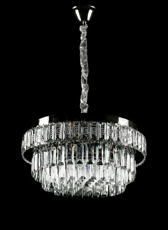 Хромована кришталева люстра Splendid Ray L2211/500/5+LED (CR) з пультом та 3 режимами світла - фото 2