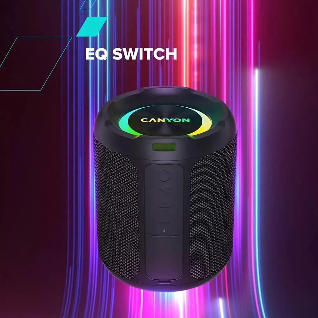 Портативна акустика Canyon OnMove 11 IPX6 TWS 20W EQ RGB Black (CNE-CBTSP11) - фото 5