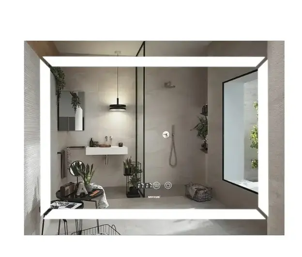 Дзеркало Mixxus Light MR01-70x50 (годинник, LED-підсвічування, антизапотівання) (MI6000)