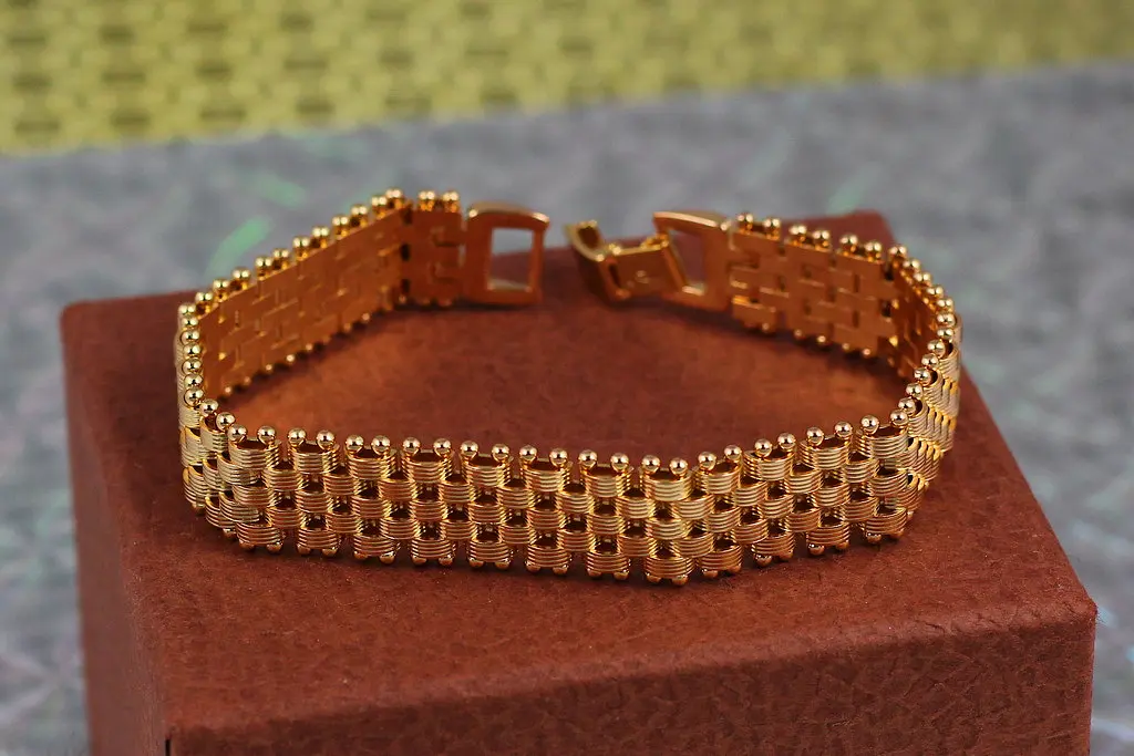 Браслет Xuping Jewelry стрічковий 19 см 12 мм золотистий - фото 2