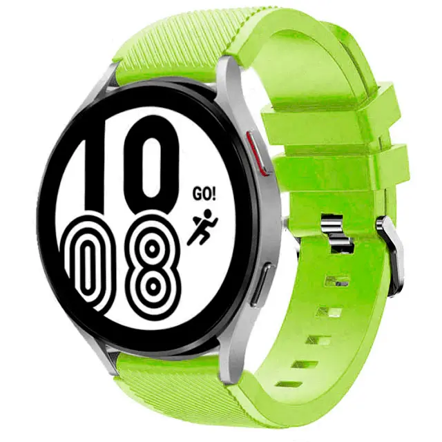 Ремінець для Samsung Galaxy Watch 5 40mm - зелений ширина кріплення 20мм силікон Watchbands Gear (W44-9WB89177821) - фото 2