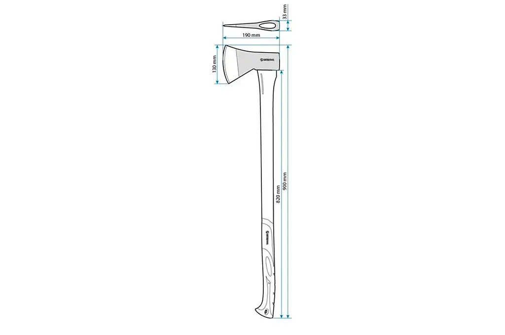 Сокира колун Intertool 1250 г x 900мм довга ручка фібергласс HT-0264 - фото 5