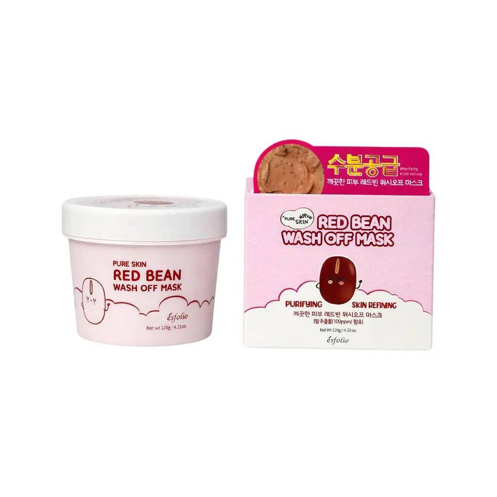 Маска Esfolio Pure Skin для обличчя Red Bean змивається з екстрактом червоної квасолі 120 г