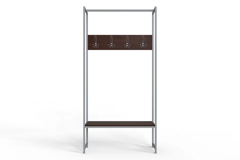 Вішалка модульна підлогова Ferrum-decor Треліс 12 180x90x38 сірий ДСП Венге 16мм (FRD-105515) - фото 4