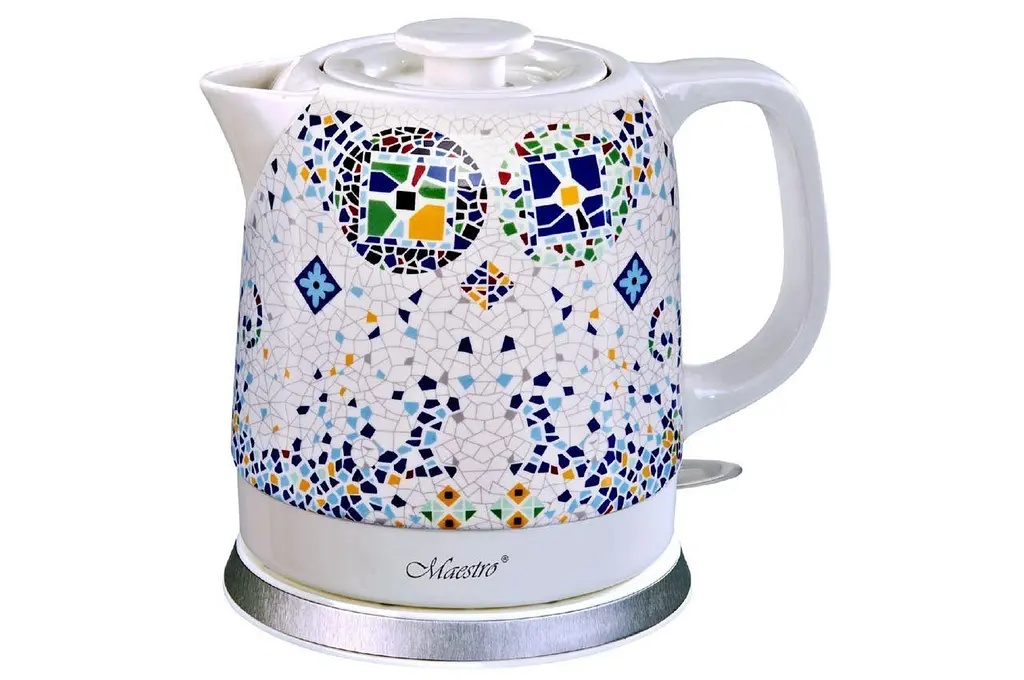 Электрочайник керамический Maestro MR-068-Mosaic 1.5л 1200 Вт белый - фото 3