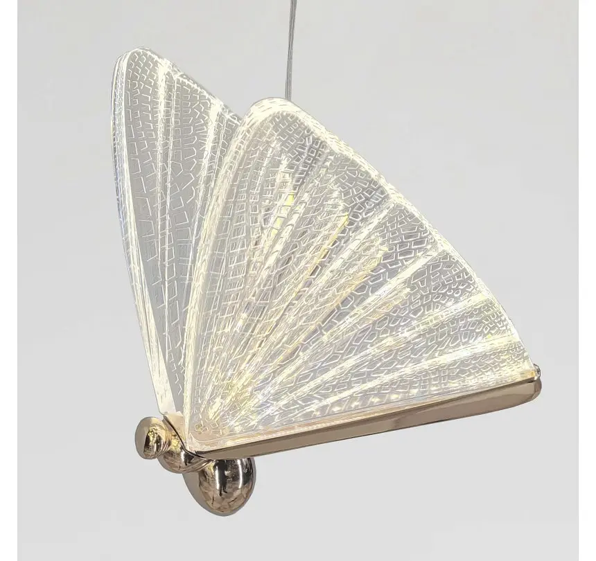 Дизайнерський золотий LED світильник-підвіс Artlight 5052/1LGD з двома джерелами світла та пластиковим плафоном - фото 4