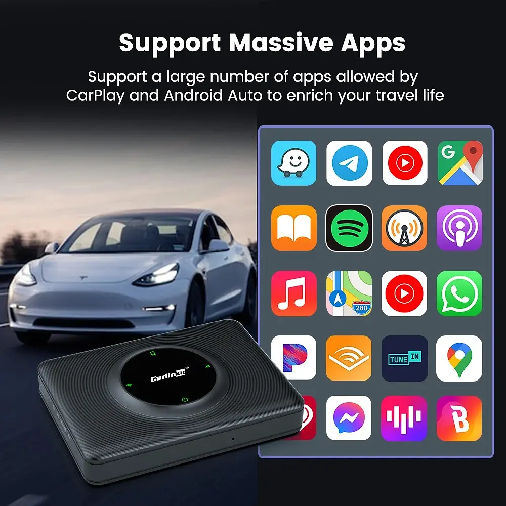 USB-адаптер CarlinKit T2C для Tesla для бездротового Apple CarPlay / Android Auto - фото 5