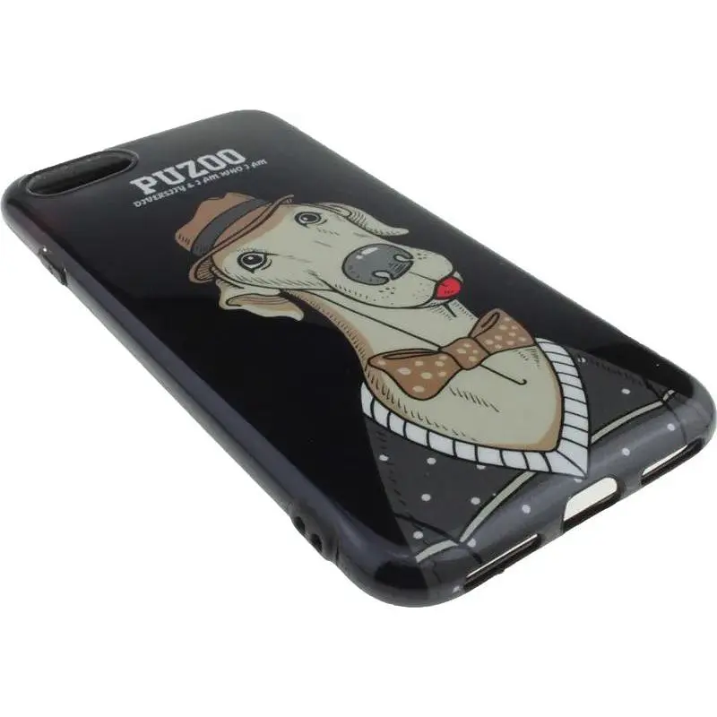 Чохол-накладка PUZOO TPU Glossy Shiny Powder Art dog iPhone 7/8/SE 2020 Black Bean - фото 3