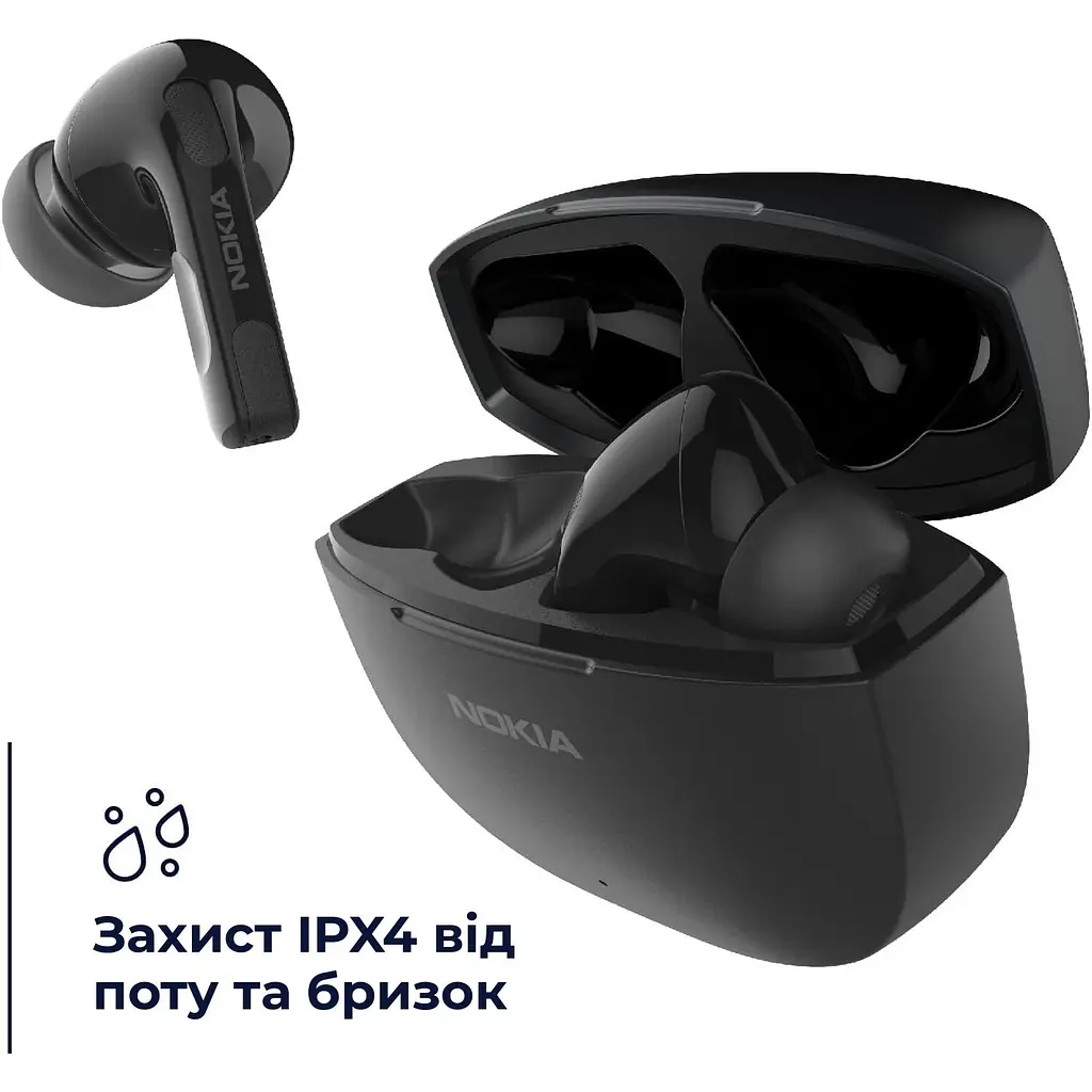 Навушники гарнітура бездротові Nokia Go Earbuds+ TWS-201 ENC Black 8Р00000142 - фото 5