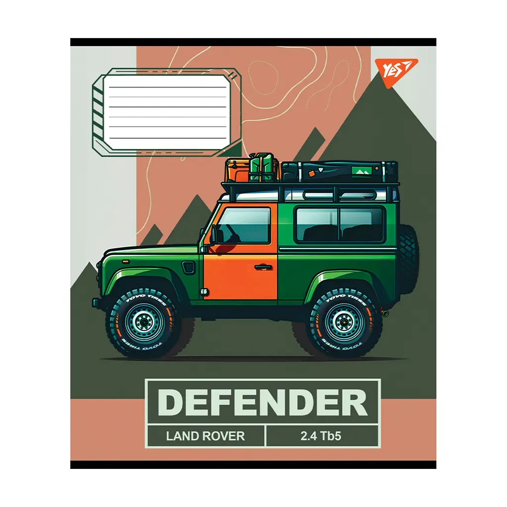 Зошит Yes Off road vehicle А5 60 аркушів клітинка (767401), в асортименті - фото 2